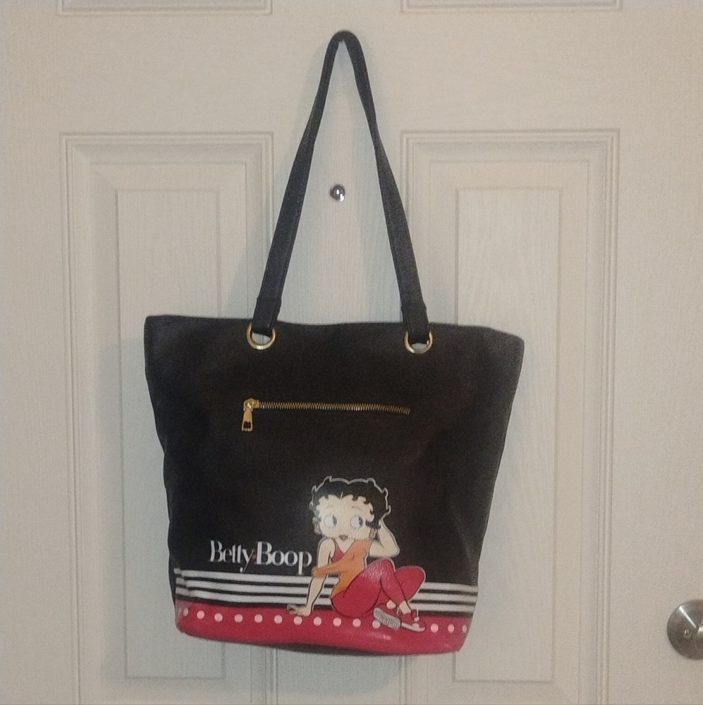 Betty Boop Black Tote Bag